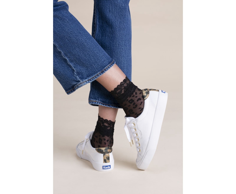 Keds Sneaker Damen Weiß - Kate Spade New York Crew Kick 75 Leder - KRJ-942538
